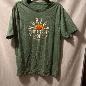 Hurley Olive Graphic Tee for Men
